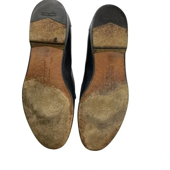 Salvatore Ferragamo Mens  Tramezza Black Leather Punch Cap Toe Lace-up Shoes 11D - Picture 11 of 11